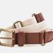 Asquith & Fox Mens Faux Leather And Canvas Belt - Natural - Brown - ONE SIZE