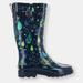 Western Chief Women's Pouring Paisley Tall Rain Boot - Navy - Blue - 9 US WOMEN