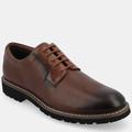 Vance Co. Shoes Martin Plain Toe Derby Shoes - Brown - 9.5