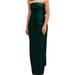 Alfred Sung Strapless Draped Bodice Column Dress With Oversized Bow - D856 - Green