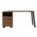 FM Furniture Petra Writing Desk, One Shelf, One Cabinet, One Drawer - Brown