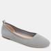 Journee Collection Women's Tru Comfort Foam Narrow Width Maryann Flat - Grey - 7.5