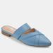 Journee Collection Women's Tru Comfort Foam Narrow Width Stasi Mule - Blue - 9.5