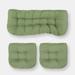 Sunnydaze Decor U-Shaped Olefin Tufted Setee Cushion Set Outdoor Patio Accessory - Green