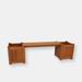 Sunnydaze Decor Outdoor Planter Box Bench with Teak Oil Finish - 68" - Brown