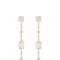 Ettika Elegant Opal Sway Dangle Earrings - White - ONE SIZE