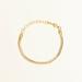 Shapes Studio Herringbone Flat Chain Bracelet - Gold