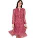 Farah Naz New York Women Floral Fit and Flare Dress - Red - 12