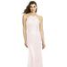 Dessy Collection Halter Criss Cross Open-Back Lace Trumpet Gown - 2995 - Pink - 10