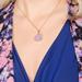 Saachi Style Triangle Pendant Druzy Necklace - Gold