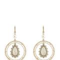 Marchesa Pear Crystal Orbital Drop Earrings - Gold - ONE SIZE ONLY