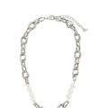 Sterling Forever Ivanna Pearl Chain Necklace - Grey