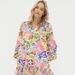 FatFace Amy Art Floral Tunic Dress - Yellow