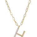 Ettika Pearl Initial 18k Gold Plated Necklace - Gold - LETTER: I/SIZE: ONE SIZE
