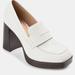 Journee Collection Women's Ezzey Wide Width Pump - White - 9.5