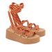 Ancient Greek Evelina Rope Sandals - Orange - 40