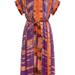 CAROLINA K Valerie Kaftan - Tie Dye Orange Purple - Orange - XS