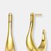 Rachel Glauber Rachel Glauber 14k Gold Plated Assymetrical Open Hoop - Gold - 25MM