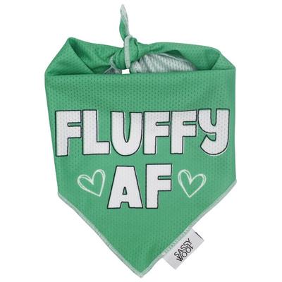 Sassy Woof Dog Bandana - Fluffy AF - Green
