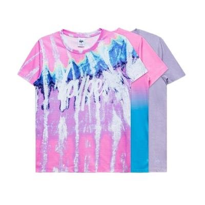 Hype Girls Fade Printed T-Shirt Set - Pack of 3 - Pink/Lilac/Blue - Pink - 7