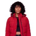 Alpine North Forillon | Women's Vegan Down (Recycled) Short Quilted Puffer Jacket, Deep Red - Red - S