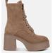 Rag & Co Carmac High Ankle Platform Boots - Brown