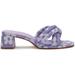 Larroude Mule In Lilac Floral Knit Sandal - Purple - 7