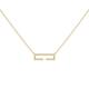 LuvMyJewelry Swing Rectangle Diamond Necklace In 14K Yellow Gold Vermeil On Sterling Silver - Gold