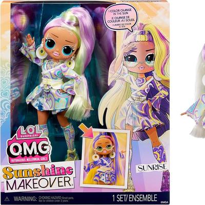 MGA Entertainment LOL Surprise OMG Sunshine Color Change Sunrise Fashion Doll With Color Changing Hair And Fashions and Multiple Surprises Great Gift For Kids Ages 4+