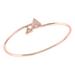 LuvMyJewelry Skyscraper Triangle Roof Adjustable Diamond Bangle In 14K Rose Gold Vermeil On Sterling Silver - Pink