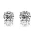 Genevive Genevive Sterling Silver Cubic Zirconia Solitaire Stud Earrings - White - 8MM W X 8MM L X 5MM D
