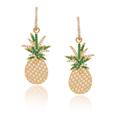 Rivka Friedman Convertible Pineapple Emerald + Cz Dangle Earrings - Gold