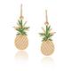 Rivka Friedman Convertible Pineapple Emerald + Cz Dangle Earrings - Gold