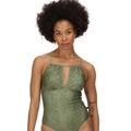 Regatta Womens/Ladies Halliday Abstract One Piece Bathing Suit - Green - 6 US