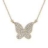 GILI Jewels Pave Butterfly Necklace - Yellow