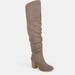 Journee Collection Journee Collection Women's Extra Wide Calf Kaison Boot - Brown - 7