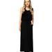 Anna-Kaci Sleeveless Maxi Length Drawstring Dress - Black - XL