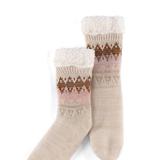 Shiraleah Jules Slipper Socks - Oatmeal - Brown