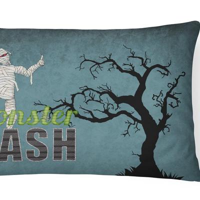 Caroline's Treasures 12 in x 16 in Outdoor Throw Pillow Monster Mash with Mummy Halloween Canvas Fabric Decorative Pillow