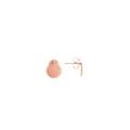 Rivka Friedman Rose Gold Satin Round Stud Earring - Pink