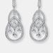 Genevive Genevive Sterling Silver Multi Shaped CZ Double Teardrop Chandelier Earrings - Grey - 23*62.5