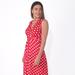 Krisp Womens/Ladies Knot Front Polka Dot Mini Dress - Red/White - Red - US 12