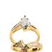 Haus of Brilliance 14K Two Tone 3/4 Cttw Diamond Engagement Ring Set - Yellow - 7