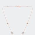 Haus of Brilliance Rose Plated Sterling Silver Diamond Station Necklace - Pink - 18