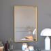 Merrick Lane Jinny Metal Deep Set Wall Mirror - Gold - 24" X 36"