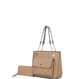 MKF Collection by Mia K Jenna Shoulder Bag And Wallet - 2 Pieces - Brown