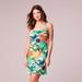 Band of The Free Valeria Green Floral Cowl Neck Mini Dress - Green - M