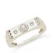 Sterling Forever Sterling Silver Pearl & CZ Bar Ring - Grey - 8