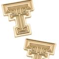 Canvas Style Texas Tech Red Raiders 24K Gold Plated Stud Earrings - Gold