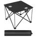 Fresh Fab Finds Foldable Camping Table Portable Picnic Table Lightweight Travel Desk With Cup Holder Carrying Bag - Black